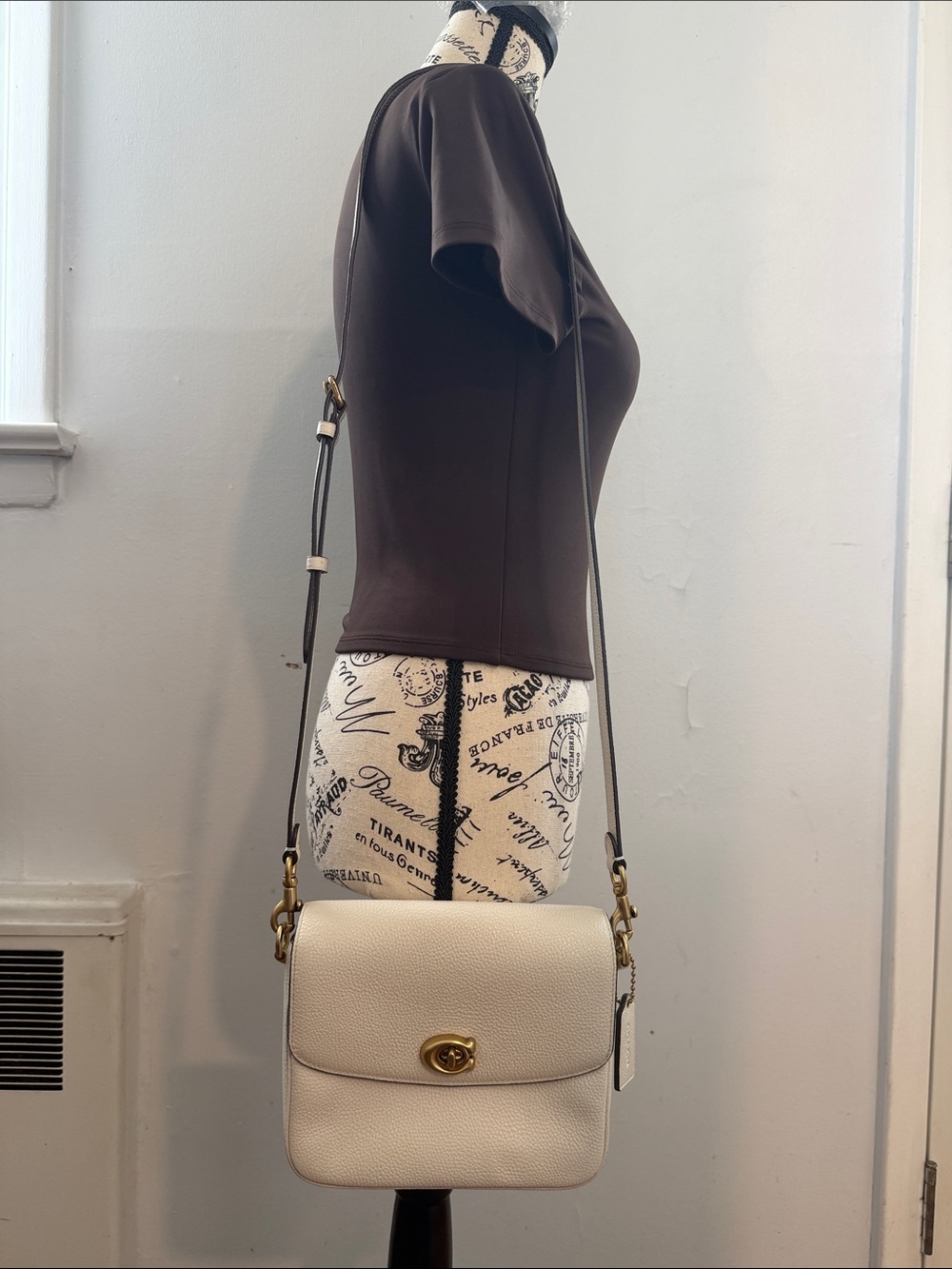 Coach Cassie 19 Leather Crossbody (Chalk)